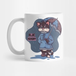 BLUE MONDAY CAT Mug